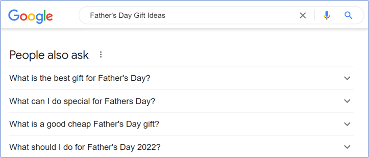 google search for father's day gift ideas